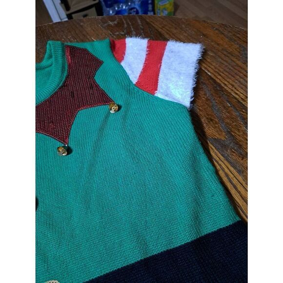 XXL Size 20 Holiday Time Christmas Holiday Dress Knit Sweater Dress Short Sleeve - Picture 3 of 10